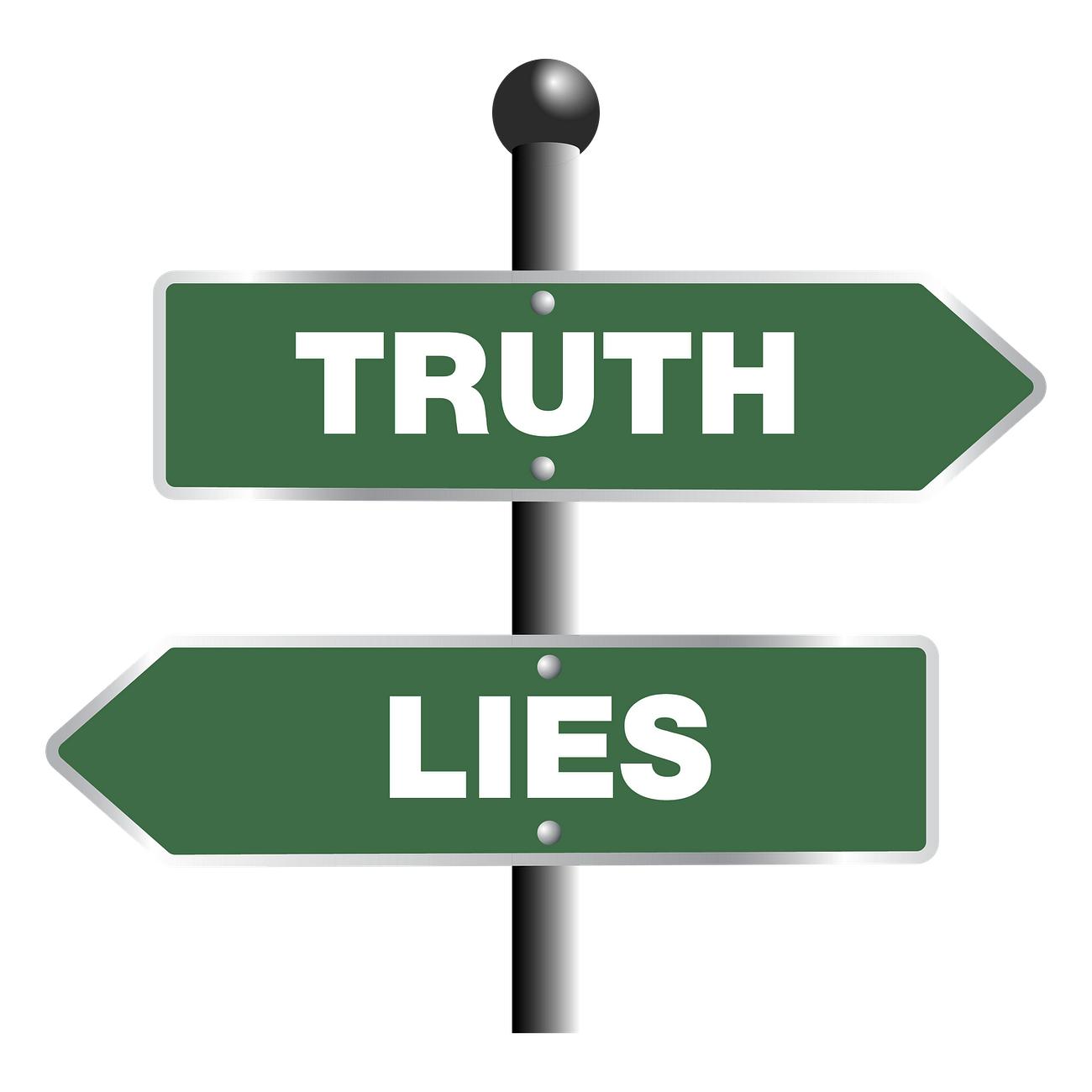 Truth lies sign png sticker